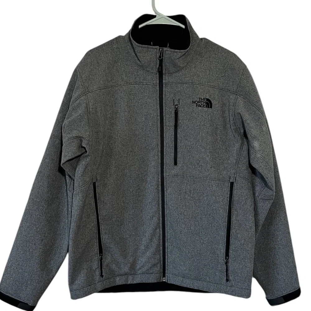 The North Face Men's Gray‎ Jacket Full Zip Pockets Sz M